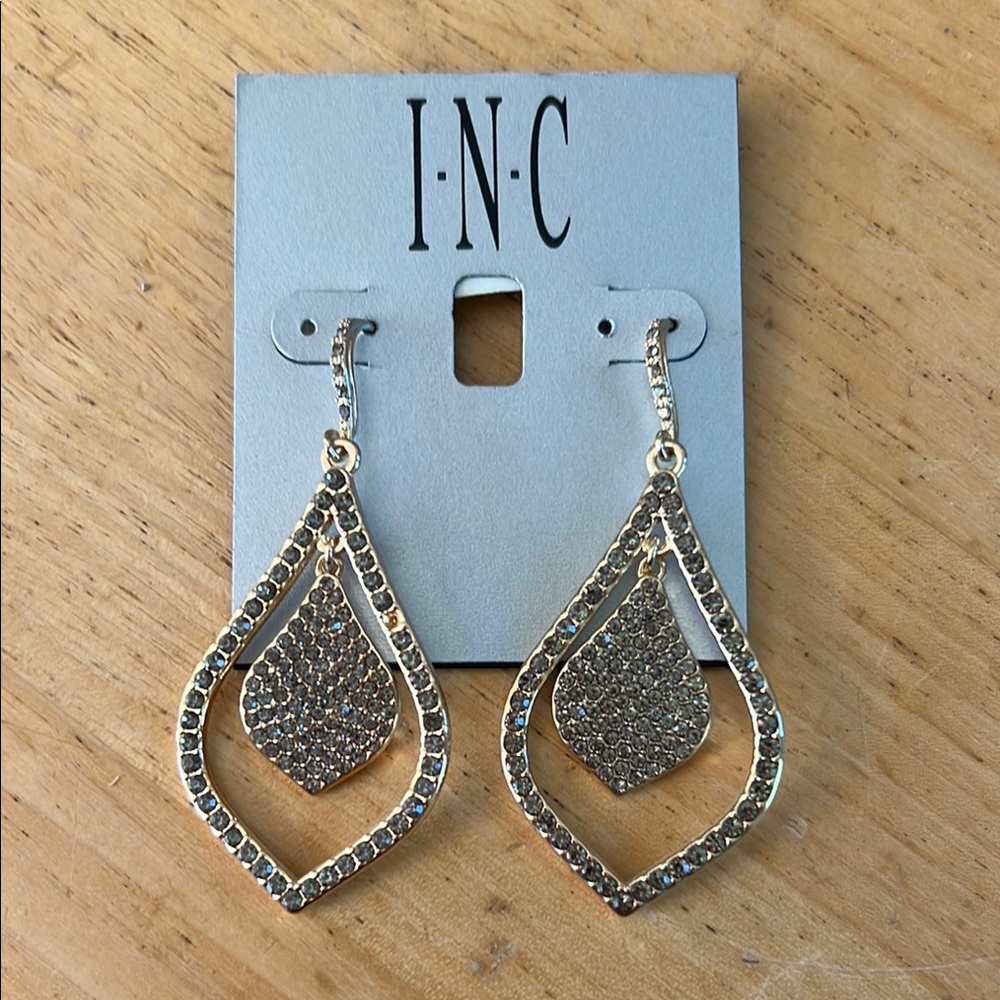INC International Concepts Gold and Silver Modern Earrings
